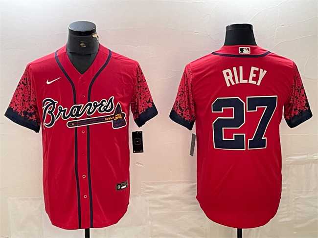 Men%27s Atlanta Braves #27 Austin Riley Red City Connect Cool Base Stitched Baseball Jersey->atlanta braves->MLB Jersey
